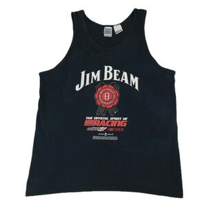 Jim Beam Nascar Racing Tank Top Vintage Men's L 44" Sleeveless Tee Shirt Black